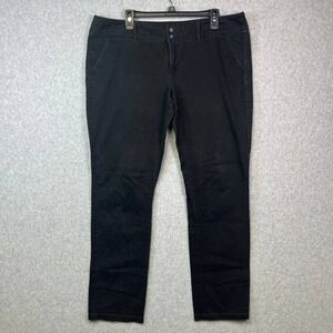 American Eagle Jeans Women 39x31 Black Denim Stretch Skinny Leg Mid Rise